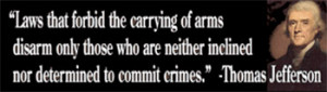 ... Bumper Stickers :: Thomas Jefferson Gun Rights Quote Bumper Sticker