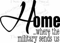 home where the military sends us wall quote decal item military01 ...