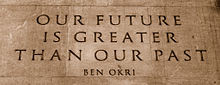 Quote by Ben Okri on the Memorial Gates at the Hyde Park Corner end of ...