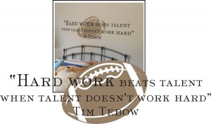 Tim Tebow Inspiring Quote Vinyl Wall Decal Football