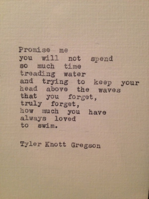 Tyler Knott Gregson Quote Framed Made On Typewriter