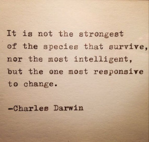 Charles Darwin Quote Typed on Typewriter and Framed by farmnflea, $15 ...