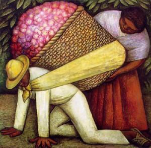 Flower Carrier by Diego Rivera