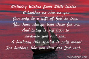 happy birthday sister from brother poems