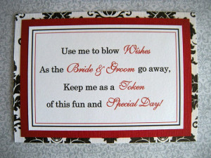 5x7 Flat Wedding Bubbles Sign in Black and White Damask and Red READY ...