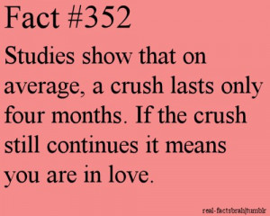 Fact #Random Fact #Studies #Show #Crush #4 #months