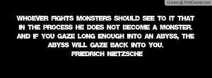 monsters should see to it that in the process he does not become ...