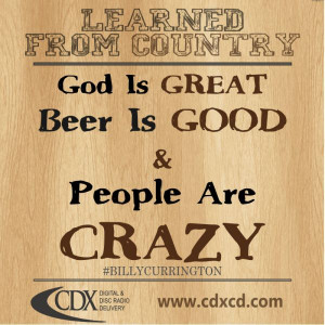 ... & Disc Radio Distribution ~ People are Crazy ~ Billy Currington