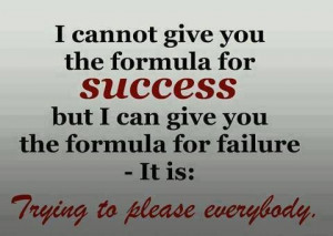 formula for success..?