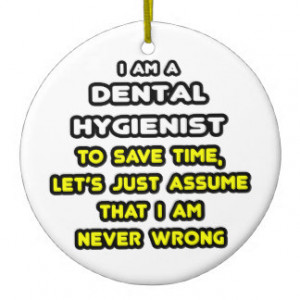 Funny Dental Hygienist Shirts Christmas Tree Ornaments