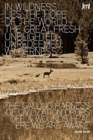 John Muir Quote with image from JMT