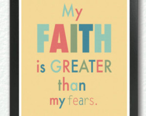 motivational poster my faith is greater than my fears inspirational ...