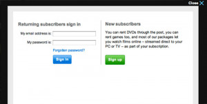 LOVEFiLM’s unfriendly sign-up and sign-in pages