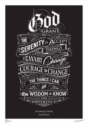 Inspirational quotes: Serenity Prayer poster / Reinhold Niebuhr