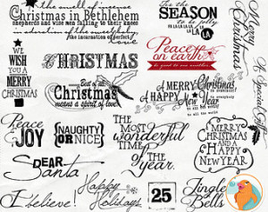 ... for DIY Holiday Card Making & Printing - Word Art - Sayings - Quotes