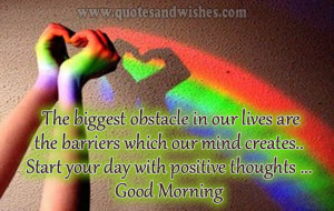 Good morning wishes..Start your day with positive thoughts in your ...