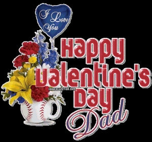 Valentine Glitters Happy Valentines Day Dad quote