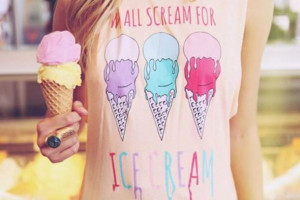 shirt top ice cream quote on it multi colour cute multi-colored edit ...