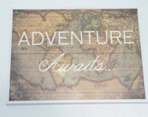 Adventure Awaits Vintage Map Print - digital download ...