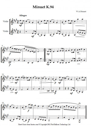 Viola And Violin Duet Sheet Music