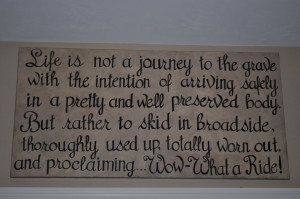 ... Quotes About Living Life: Life Is Not A Journey Quote On The Notebook