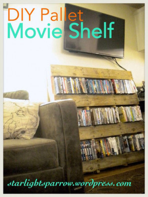 Pallet Movie Shelf