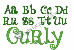 Curly Font Uppercase