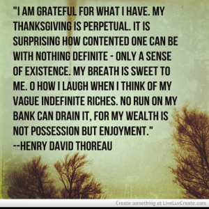 Thoreau On Gratitude