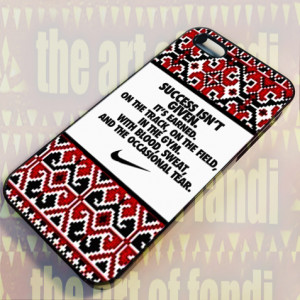 Aztec Nike Quotes Success For iPhone 5/5c/5s Black Rubber Case