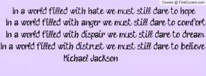 Michael Jackson Quote Profile Facebook Covers
