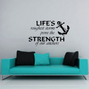 Wall Decals Nautical Anchor Symbol Quote Sign Words Quotes Kids ...