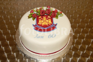 West Ham logo on 60th birthday cake.