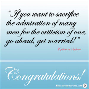 Congratulations card with Quote from Katharine Hepburn