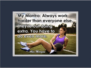 Soccer Poster Alex Morgan Photo Quote Matted by ArleyArtEmporium, $15 ...