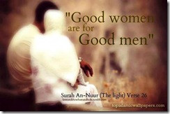 Good Women are for Good Men:Quran Quotes