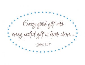 Every Good Gift Scripture Vinyl Wall Decal Bible Verse James 1:17 for ...
