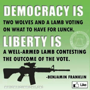 democracy vs liberty benjamin franklin