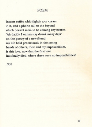 Poem by Frank O’Hara.