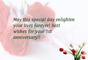 ... enlighten your lives forever! Best wishes for your 1st anniversary