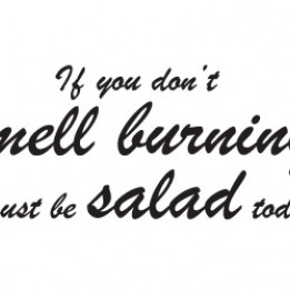 Salad - Kitchen Wall Sticker Quote by Serious Onions Ltd
