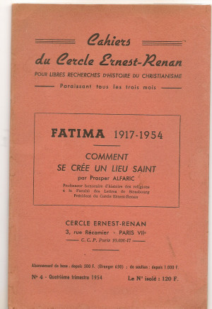 Prosper Alfaric : Le Problème de Jésus (Cercle Ernest Renan - 1954)
