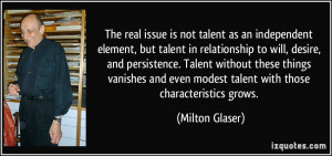 The real issue is not talent as an independent element, but talent in ...