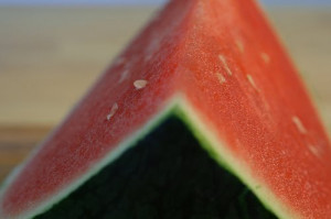 Watermelon quarter close up by ccharmon @ flickr