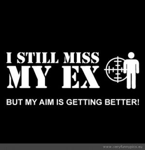 Funny Picture - I still miss my ex but my aim is getting better