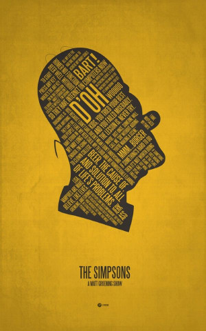 The Simpsons minimalistic movie poster by Jerod Gibson