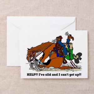 Cartoon Horses Gifts > Reining Horse Birthday Card
