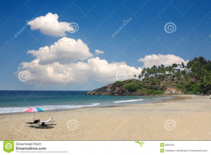 Peaceful Beach Scene With