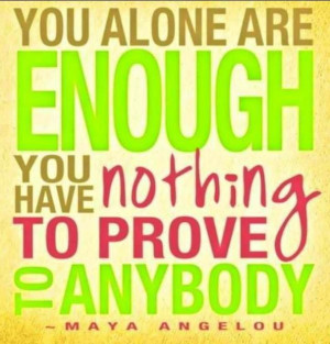 Alone is enough..