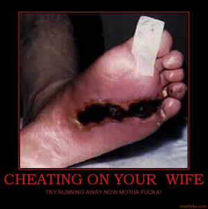 CHEATING ON YOUR WIFE - TRY RUNNING AWAY NOW MOTHA FUCKA!