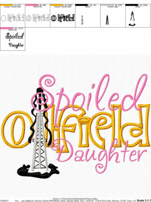 Spoiled Oilfield Daughter Saying Design 5x7 for by thewhimsybelle, $2 ...